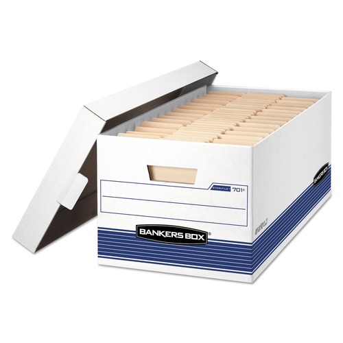 Boxes & Bins | Bankers Box 0070110 STOR/FILE Medium Duty 12 in. x 25.38 in. s 10.25 in. Storage Boxes - White (20/Carton) image number 0