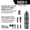 Klein Tools 70220 6-Piece Reversible Impact Driver/ Screwdriver Set image number 1