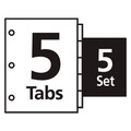 Avery 11421 5-Tab Print and Apply Letter Index Maker Label Dividers - Clear (5 Sets/Pack) image number 2