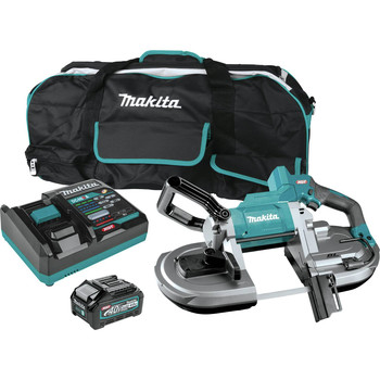 BKT 509919 | Makita GBP01M1 40V max XGT Brushless Lithium-Ion Cordless Deep Cut Portable Band Saw Kit (4 Ah)