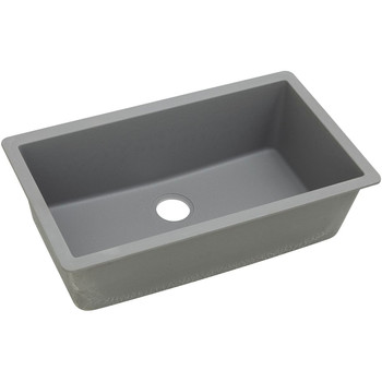 KITCHEN | Elkay ELGRU13322GS0 Quartz Undermount 33 in. x 18-7/16 in. Single Bowl Sink (Greystone)
