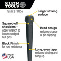 Specialty Hand Tools | Klein Tools 3256 1-1/16 in. Broad-Head Bull Pin image number 4