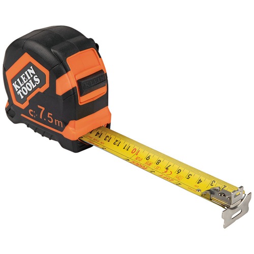 Tape Measures | Klein Tools 9375 7.5-Meter Magnetic Double-Hook Tape Measure image number 0