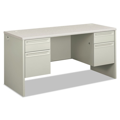 HON H38852.B9.Q 38000 Series 60 in. x 24 in. x 29.5 in. Kneespace Credenza - Silver/Light Gray image number 0