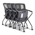 New Arrivals | Alera ALEEL4914 Elusion Padded Mesh Nesting Chair - Black (2/Carton) image number 4