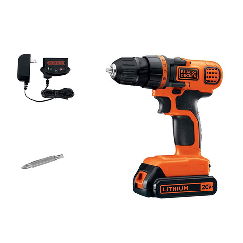 Drill Drivers | Black & Decker LDX120C 20V MAX Lithium-Ion 3/8 in. Cordless Drill Driver Kit (1.5 Ah) image number 0