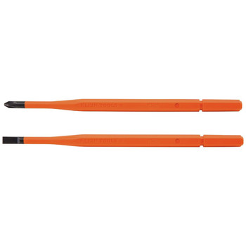 HAND TOOL ACCESSORIES | Klein Tools 13156 2-Piece Single-End Insulated Screwdriver Blade Set