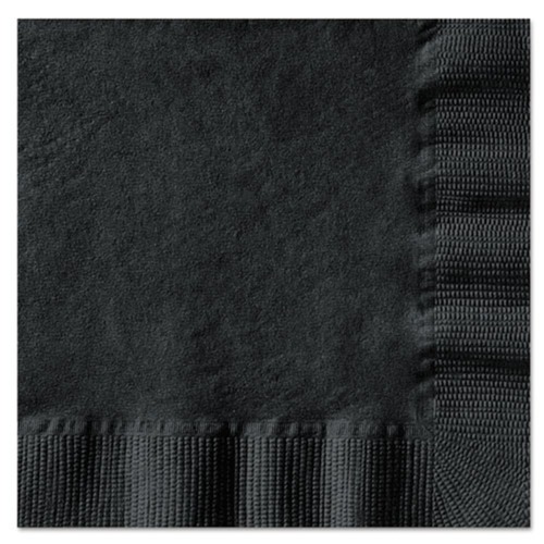 Hoffmaster 020212 10 in. x 10 in. 1-Ply Beverage Napkins - Black (1000-Piece/Carton) image number 0