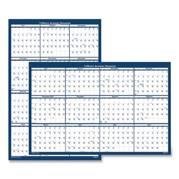 House of Doolittle 395 Classic Reversible 24 in. x 37 in. Laminated Wipe Off Academic Wall Calendar