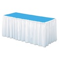 Tablemate LS2914WH Table Set Linen-Like Table Skirting, Polyester, 29-in X 14 Ft, White image number 3