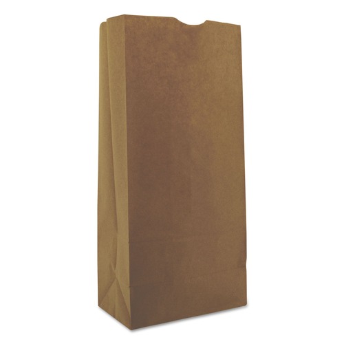 General 18424 Grocery Paper Bags, 40 Lbs Capacity, #25, 8.25-inw X 5.25-ind X 18-inh, Kraft, 500 Bags image number 0