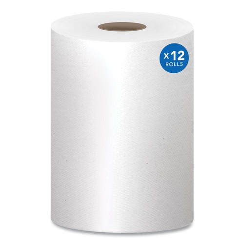 Cleaning & Janitorial Supplies | Scott 2068 Essential 1.5 in. Core 8 in. x 400 ft. Universal Hard Roll Paper Towels - White (12 Rolls/Carton) image number 0