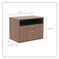 New Arrivals | Alera ALELS583020WA Open Office Series Low 29.5 in. x19.13 in. x 22.88 in. File Cabinet Credenza - Walnut image number 4