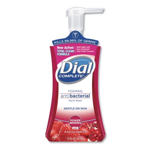 Dial DIA 03016 Power Berries 7.5 oz. Pump Bottle Antibacterial Foaming Hand Wash (8/Carton) image number 0