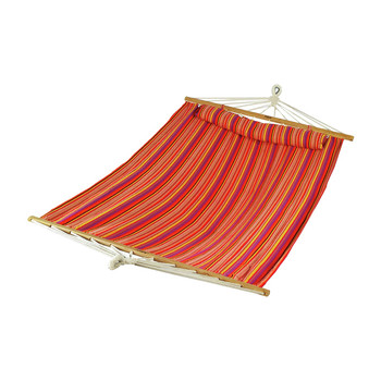 Bliss Hammock BH-404F Bliss Hammock BH-404F 265 lbs. Capacity 48 in. Caribbean Hammock with Pillow, Velcro Straps, and Chains - Toasted Almond Stripe