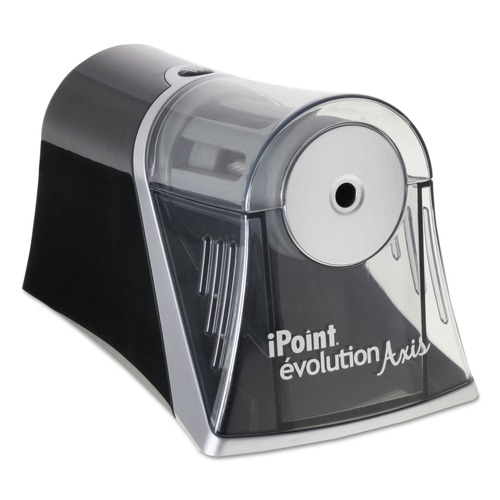 Westcott 15510 Ipoint Evolution Axis Pencil Sharpener, Ac-Powered, 4.25 X 7 X 4.75, Black/silver image number 0