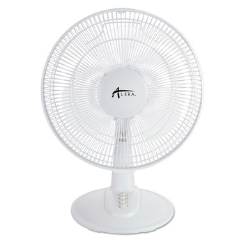 FLOOR FANS | Alera ALEFAN122 3-Speed 12 in. Plastic Oscillating Desk Fan - White