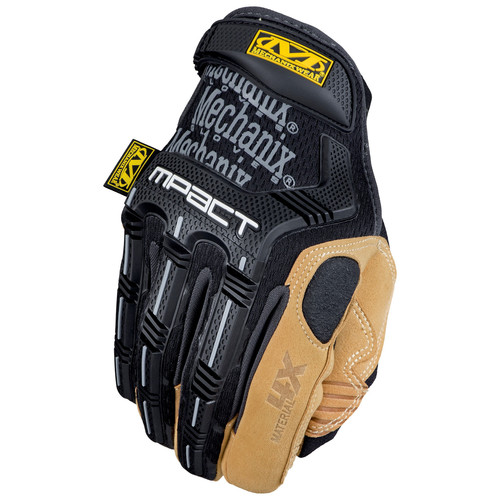 Work Gloves | Mechanix Wear MP4X-75-009 Material4X M-Pact Heavy-Duty Impact Gloves - Medium 9, Tan/Black image number 0