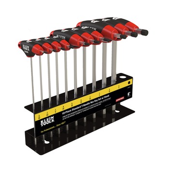 PRODUCTS | Klein Tools JTH610E 10-Piece SAE 6 in. Blade T-Handle Hex Key Set with Stand