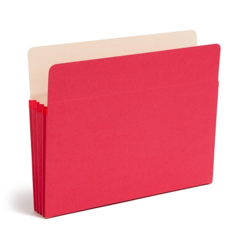 Friends and Family Sale - Save up to $60 off | Smead 73231 Colored File Pockets, 3.5-in Expansion, Letter Size, Red image number 0