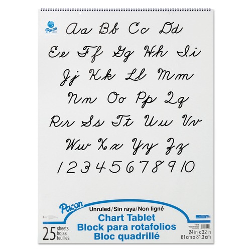 New Arrivals | Pacon P0074510 25 Sheet 24 in. x 32 in. Unruled Chart Tablets - White image number 0