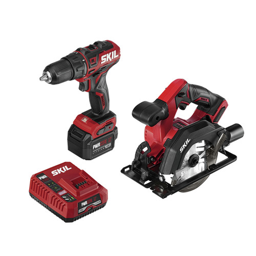 Skil Cb742701 Pwrcore 12 12v Brushless Lithium Ion Cordless 1 2 In Drill Driver 5 1 2 In Circular Saw Combo Kit 4 Ah Tyler Tool