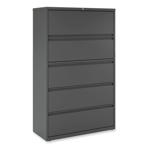New Arrivals | Alera 25515 5-Drawer Lateral 42 in. x 18 in. x 64.25 in. File Cabinet - Charcoal image number 0