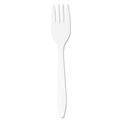 Dart F6BW Style Setter Mediumweight Plastic Forks, White (1000/Carton) image number 0