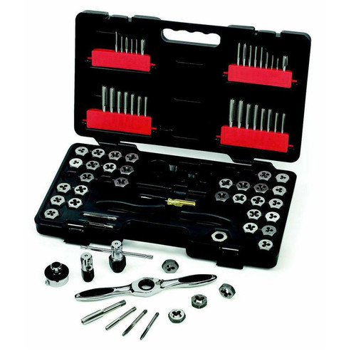 GearWrench 3887 75-Piece SAE/Metric Ratcheting Tap and Die Drive Tool Set image number 0