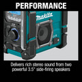 Makita XRM10 18V LXT/12V Max CXT Lithium-Ion Cordless Bluetooth Job Site Charger/Radio (Tool Only) image number 5