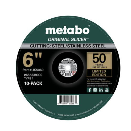 Metabo US5060 10-Pack 50th Anniversary Limited Edition 6 in. Original Slicers image number 0