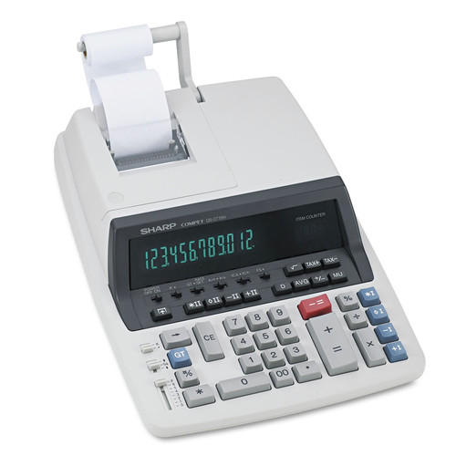 Calculators | Sharp QS2770H 4.8 Lines/Sec 2-Color Ribbon Printing Calculator - Black/Red Print image number 0