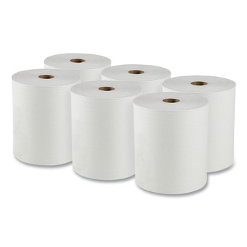 Scott 02000 Essential 8 in. x 950 ft. High Capacity Hard Roll Paper Towels - White (6 Rolls/Carton)