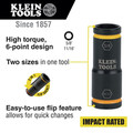 Impact Sockets | Klein Tools 66075 11/16 in. x 5/8 in. Flip Impact Socket image number 1