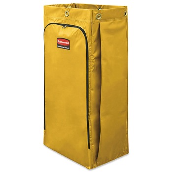 Rubbermaid Commercial 1966881 Vinyl 34-Gallon 17.5 in. x 33 in. Cleaning Cart Bag - Yellow