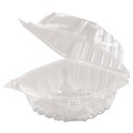 Cleaning and Janitorial Accessories | Dart C57PST1 ClearSeal 5.8 in. x 6 in. x 3 in. Hinged-Lid Plastic Containers - Clear (500-Piece/Carton) image number 1