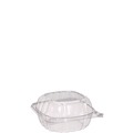 Cleaning and Janitorial Accessories | Dart C57PST1 ClearSeal 5.8 in. x 6 in. x 3 in. Hinged-Lid Plastic Containers - Clear (500-Piece/Carton) image number 1