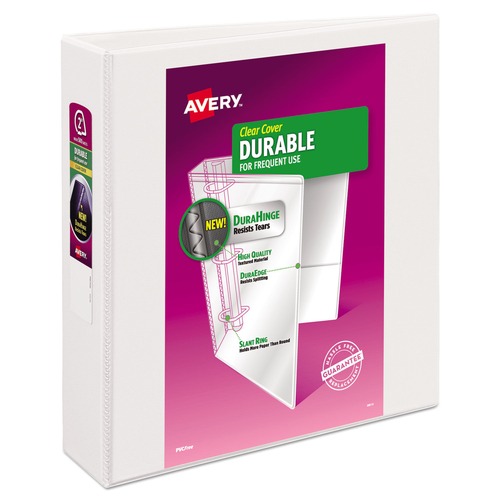 test | Avery 17032 DuraHinge 3 Slant Ring 2 in. Capacity 8.5 in. x 11 in. Durable View Binder - White image number 0