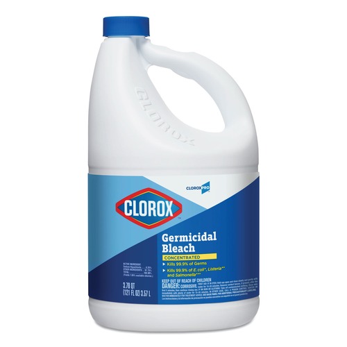 Clorox 30966 121 oz. Bottle Regular Concentrated Germicidal Bleach image number 0
