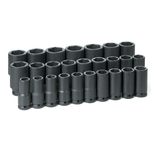 Grey Pneumatic 8026MD 26-Piece 3/4 in. Drive 6-Point Metric Deep Impact Socket Set image number 0