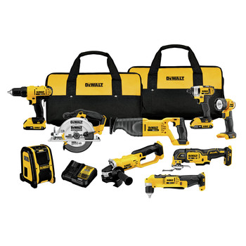 POWER TOOLS | Dewalt DCK940D2 20V MAX Brushed Lithium-Ion Cordless 9-Tool Combo Kit with 2 Batteries (2 Ah)