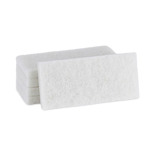 Just Launched | Boardwalk 8440BWK 4 in. x 10 in. Light-Duty White Pad (20/Carton) image number 0