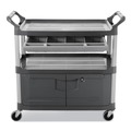 Carts | Rubbermaid Commercial FG409400GRAY Xtra 300 lbs. Capacity 3-Shelf Instrument Cart - Gray image number 1