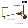 Dewalt DCPW550B 20V MAX 550 PSI Cordless Power Cleaner (Tool Only) image number 5