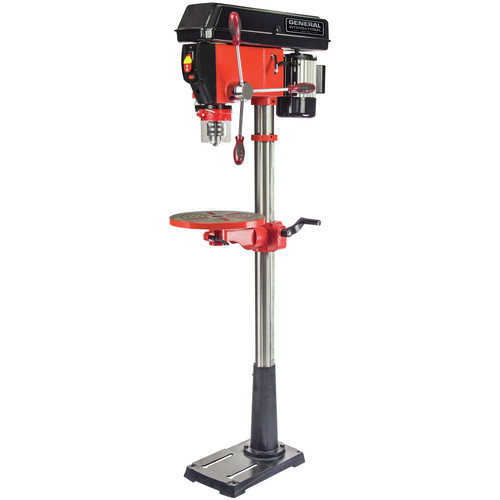 Drill Press | General International DP2006 15 in. 16-Speed 5A Floor Mount Drill Press with Laser System and LED light image number 0