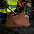 Cases and Bags | Klein Tools 5139L 12-1/2 in. Top-Grain Leather Zipper Bag - Brown image number 5