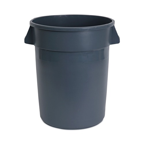 Waste Cans | Boardwalk 3485198 32 gal. LLDPE Round Waste Receptacle - Gray image number 0