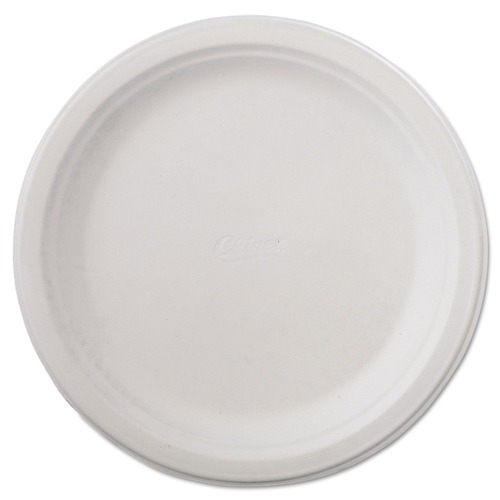  | Chinet 21232 Classic Paper Dinnerware, Plate, 9 3/4-in Dia, White (125/Pack, 4 Packs/Carton) image number 0