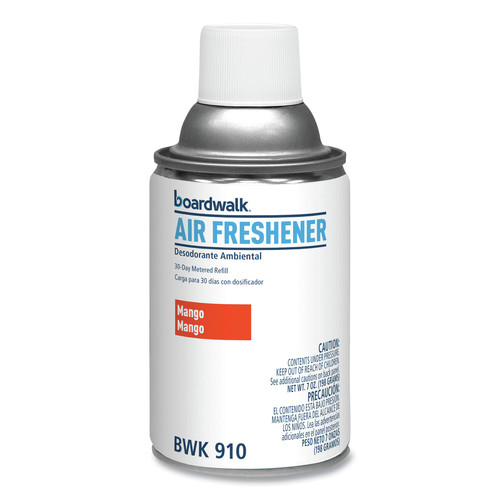 Boardwalk 1048770 5.3 oz. Metered Air Freshener Aerosol Spray Refill - Mango (12-Piece/Carton) image number 0