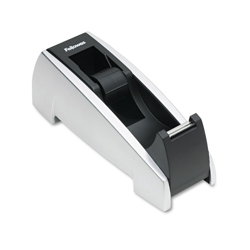 New Arrivals | Fellowes Mfg Co. 8032701 Office Suites Desktop Tape Dispenser, 1-in Core, Plastic, Heavy Base, Black/silver image number 0